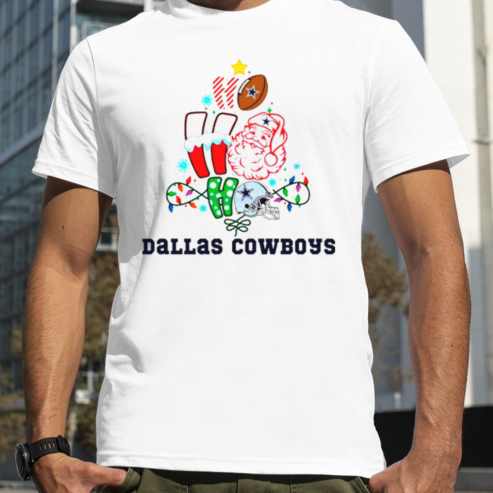 Dallas Cowboys Santa football helmet shirt