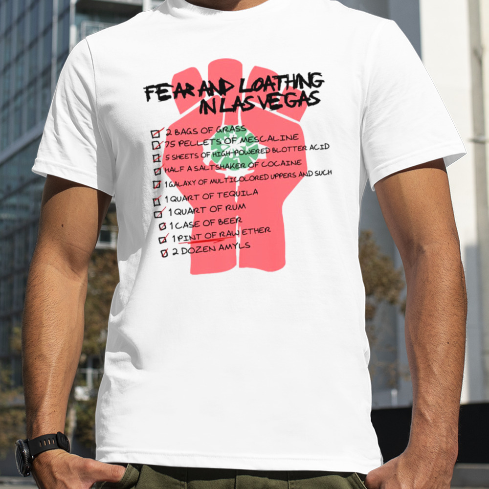 Fear And Loathing In Las Vegas Checklist shirt