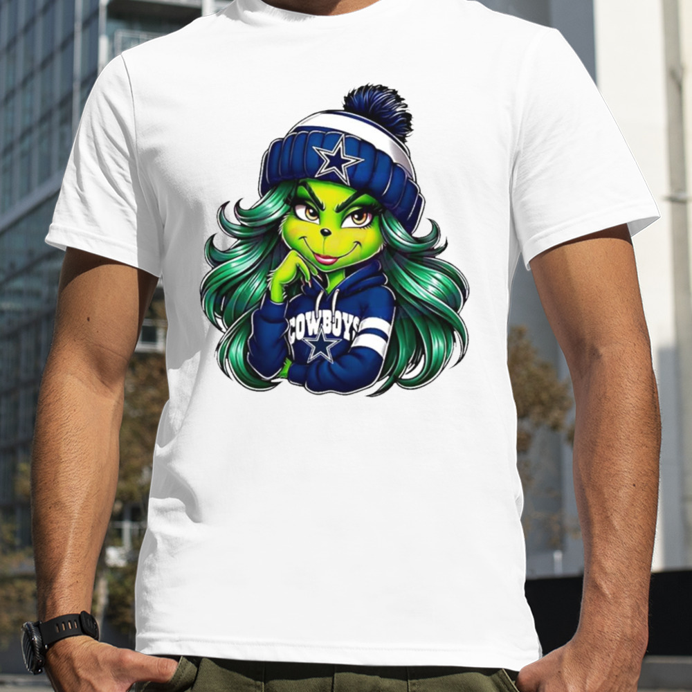 Grinch Girl Dallas Cowboys fan shirt