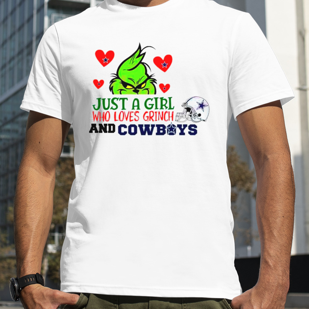 Just a girl who loves Grinch and Cowboys shirt