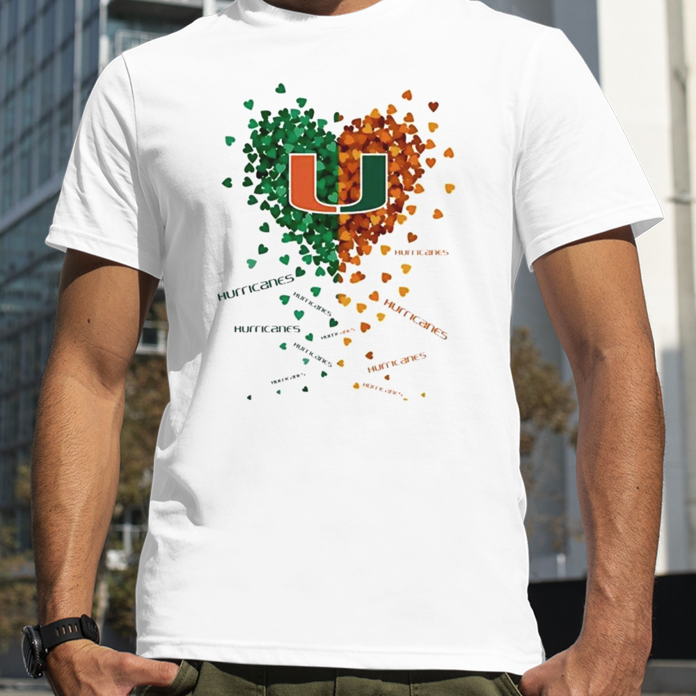 Miami Hurricanes Tiny Heart Shape 2023 Shirt