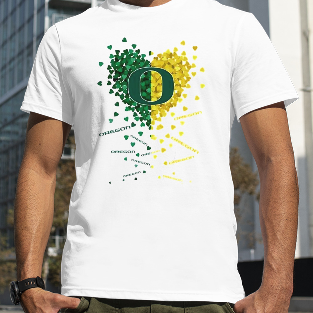 Oregon Ducks Tiny Heart Shape 2023 Shirt