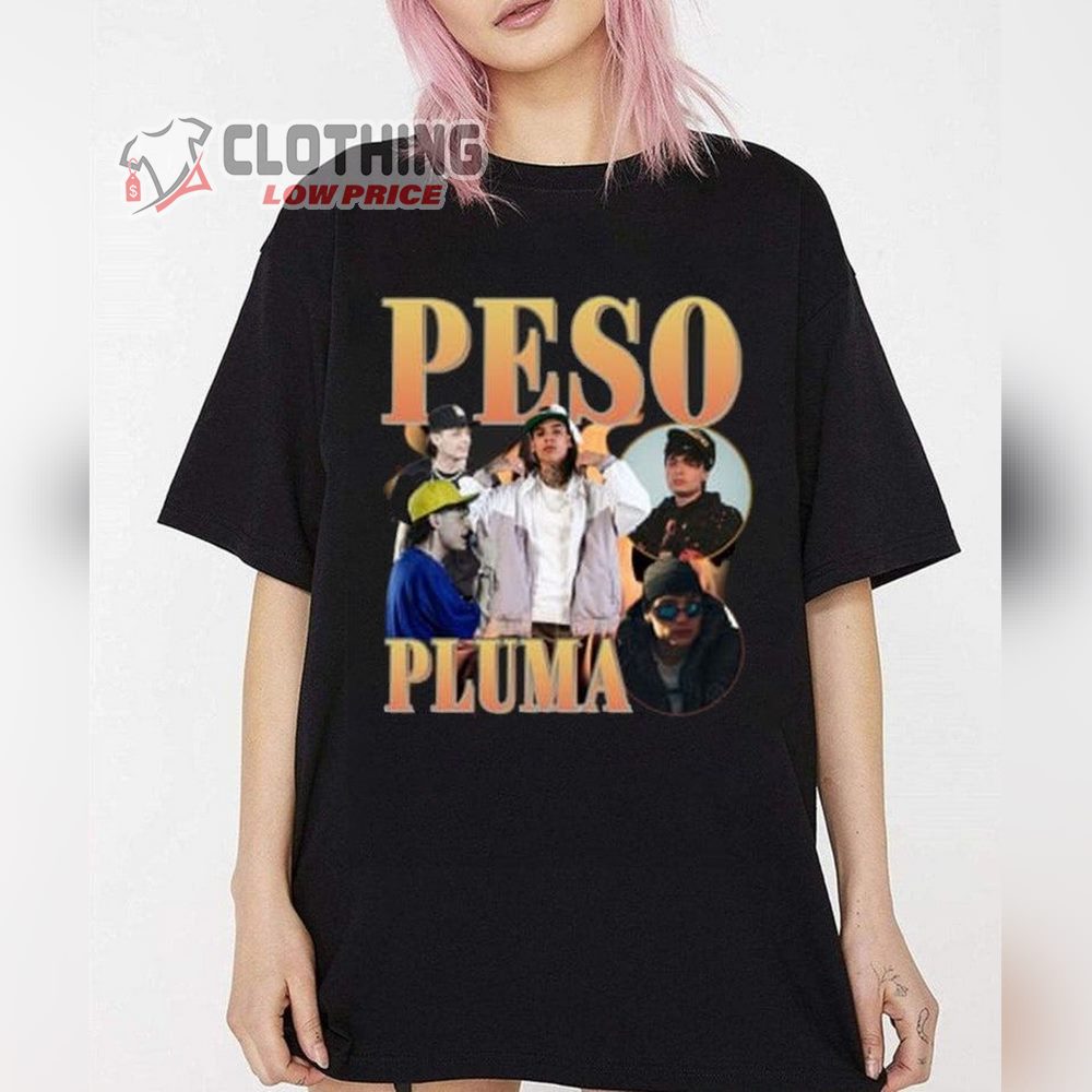 Retro Peso Pluma Rapper Unisex Merch, Peso Pluma Tour 2023 Merch, Lady Gaga Peso Pluma Lyric English Shirt