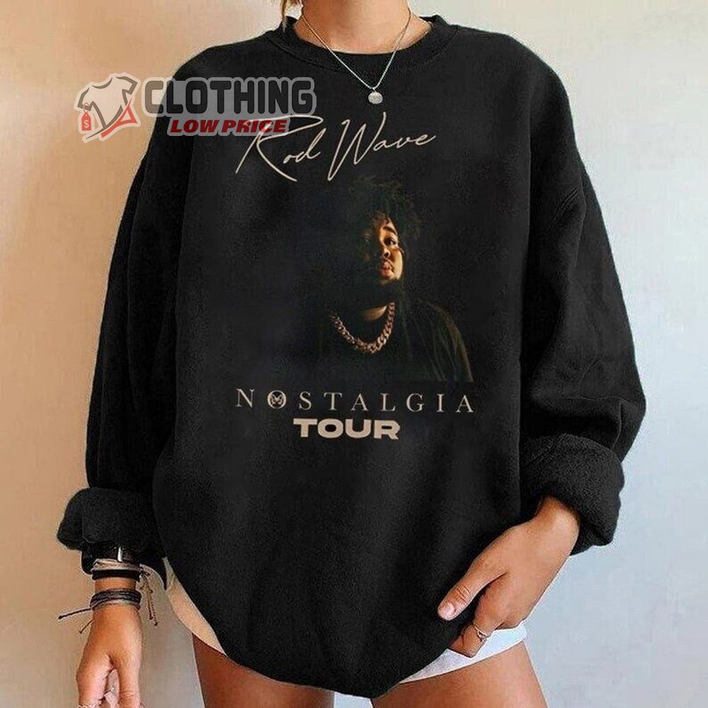 Retro Rod Wave Nostalgia Tour Black Unisex Sweatshirt, Rod Wave 2023 Concert Merch, Beautiful Mind Tour, Rod Wave Merch