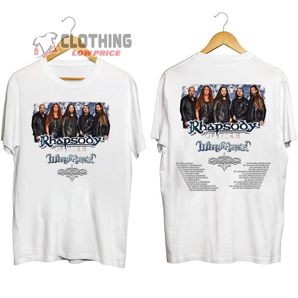 Rhapsody Of Fire 2023 Tour Merch, Rhapsody Of Fire Glory For Salvation Tour 2023 Sjirt, Rhapsody Of Fire 2023 Concert Tickets T-Shirt