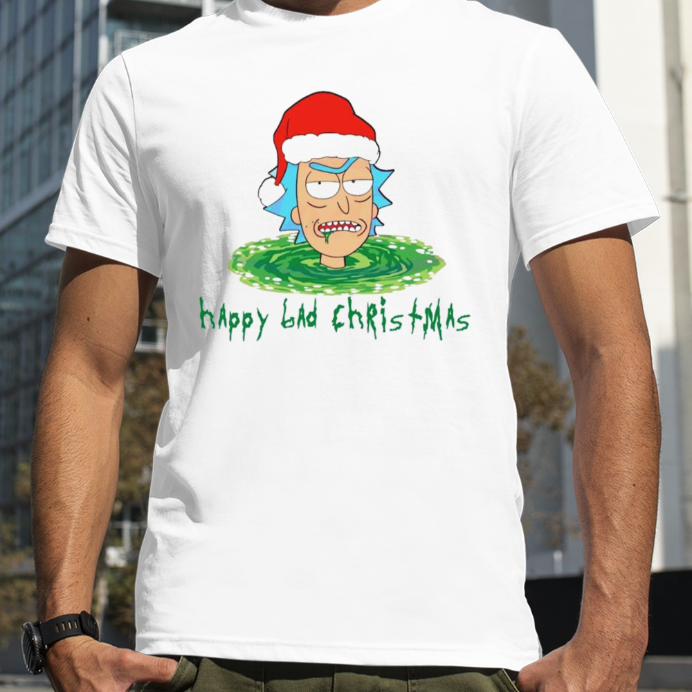 Rick Sanchez Santa happy bad Christmas shirt