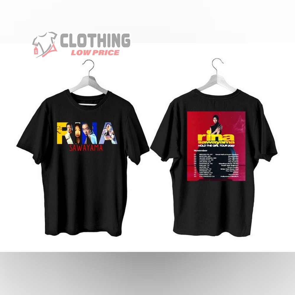 Rina Sawayama Hold The Girl Tour 2022 Setlist Merch, Rina Sawayama Glasgow Dublin London Boston T-Shirt