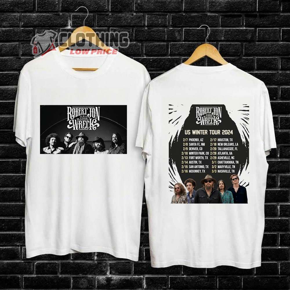 Robert Jon And The Wreck Tour 2024 Merch, Robert Jon And The Wreck USA Tour 2024 Shirt, Robert Jon And The Wreck US Winter Tour 2024 Concert Tickets T-Shirt