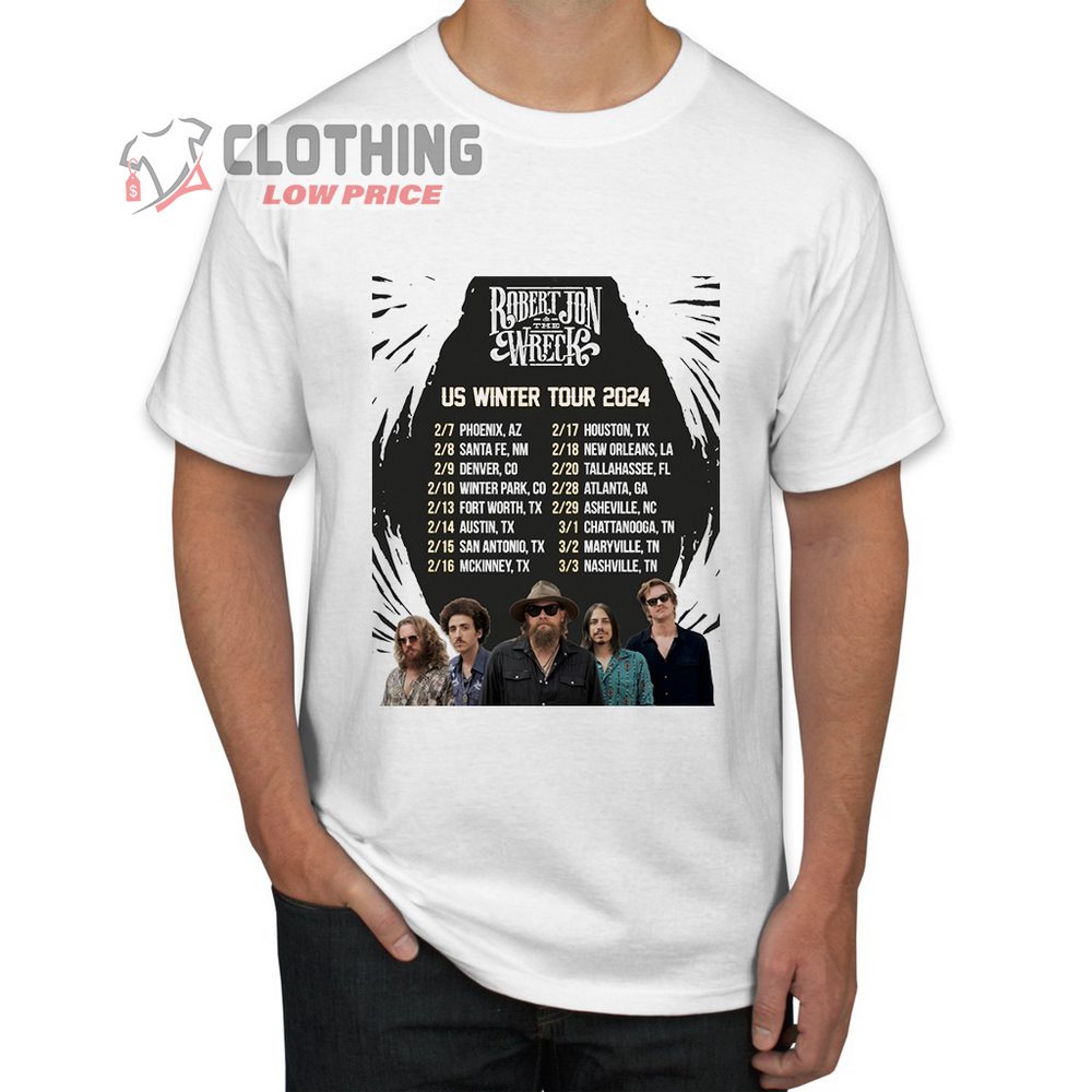 Robert Jon And The Wreck US Winter Tour 2024 Merch, Robert Jon And The Wreck Songs Shirt, Robert Jon And The Wreck New Album Tee, Robert Jon And The Wreck Concert 2024 T-Shirt