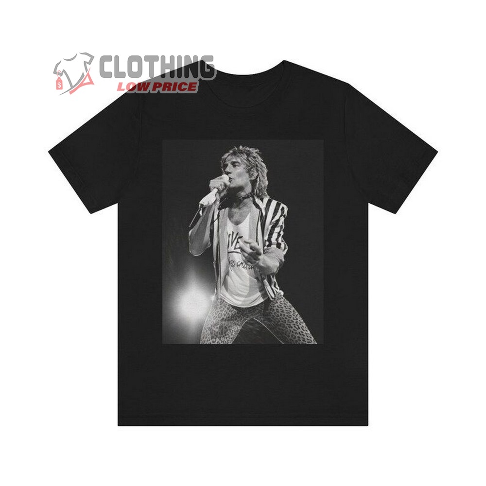 Rod Stewart - Aesthetic Premium Unisex Crew Neck T-Shirt, Rod Stewart Tour 2023 Shirt Merch, Sweet Caroline Rod Stewart