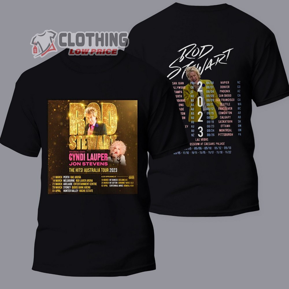 Rod Stewart 2023 Tour Shirt, Rod Stewart The Hits Tour 2023 T- Shirt, Rod Steward In Concert 2023 T- Shirt