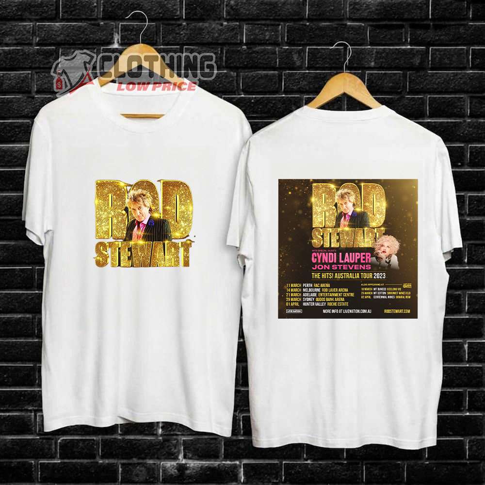 Rod Stewart With Special Guest Cyndi Lauper Jon Stevens Tour 2023 Shirt The Hit Tour 2023 Shirt Rod Stewart A Day On The Green T-Shirt