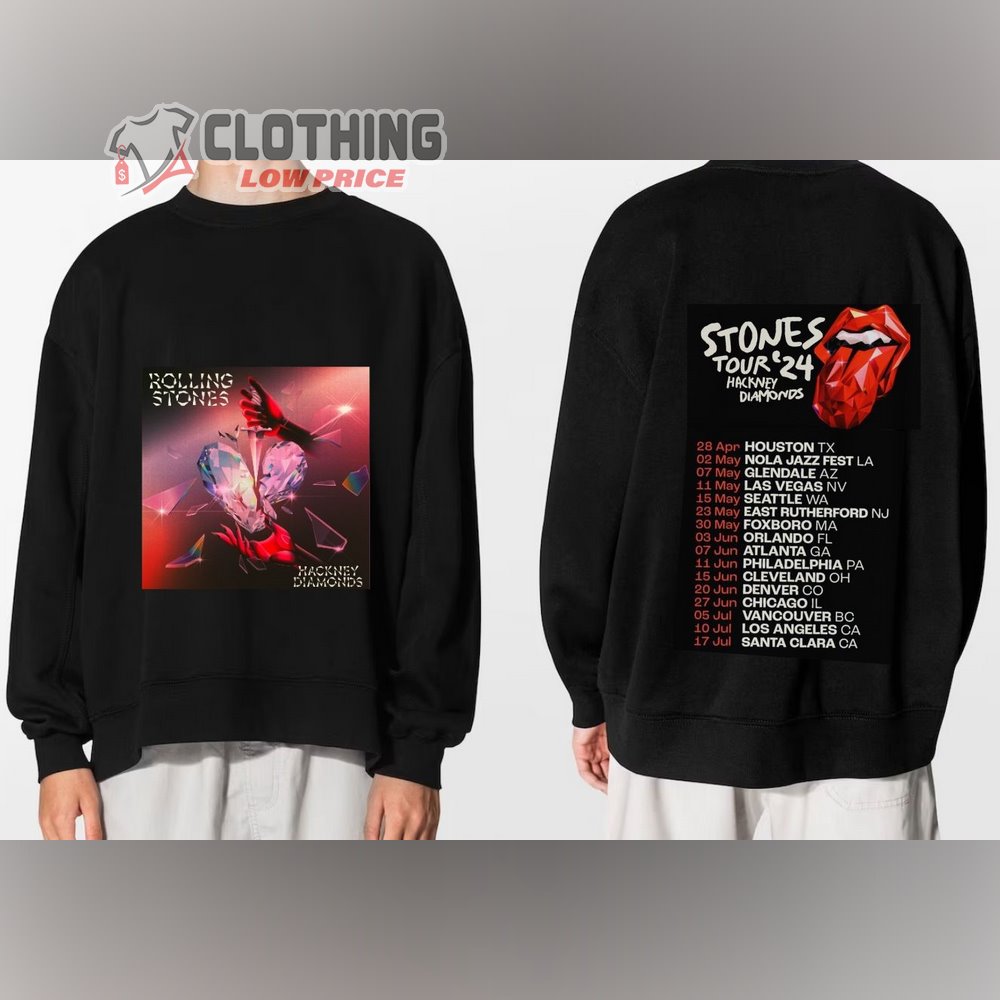 Rolling Stone Hackney Diamonds 2024 Tour Dates Shirt, Rolling Stone Tour Merch, Rolling Stone Tour 2024, Rolling Stone Fan Gift