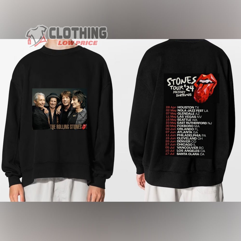 Rolling Stone Hackney Diamonds Tour 2024 Merch, Rolling Stone 2024 Shirt, Retro Rolling Stone Music Shirt, Rolling Stone Fan Gift