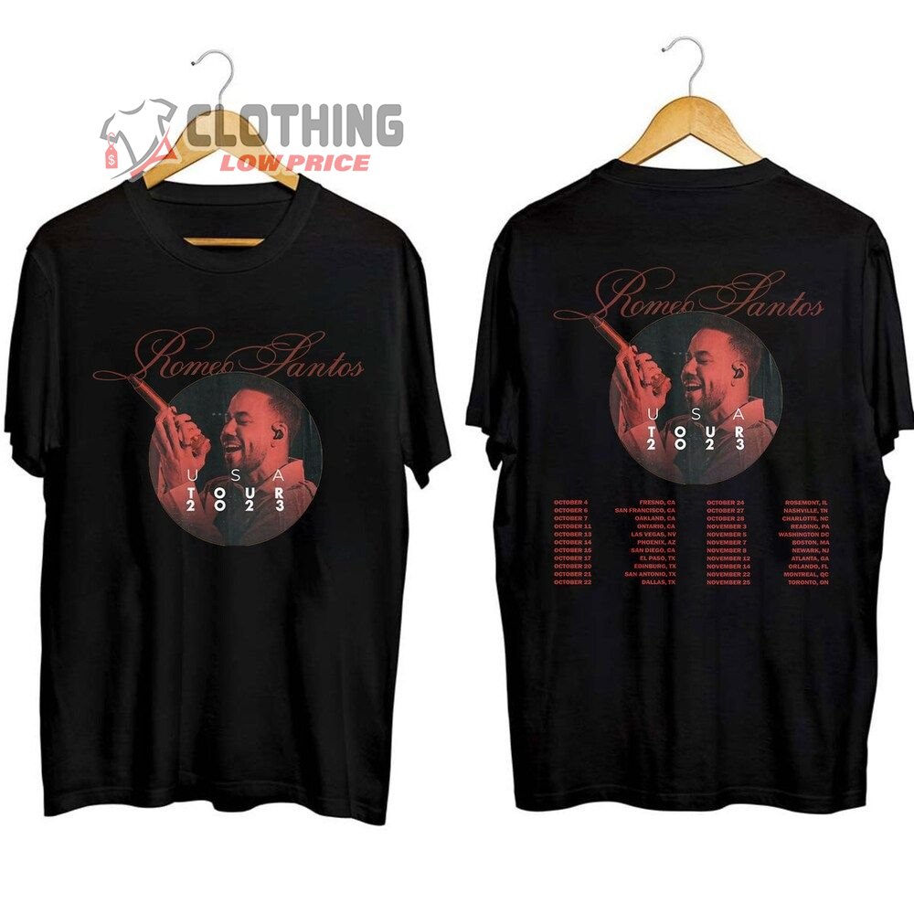 Romeo Santos USA 2023 Tour Formula Vol3 Merch, Romeo Santos 2023 Concert Shirt, Romeo Santos Tour Dates 2023 T-Shirt