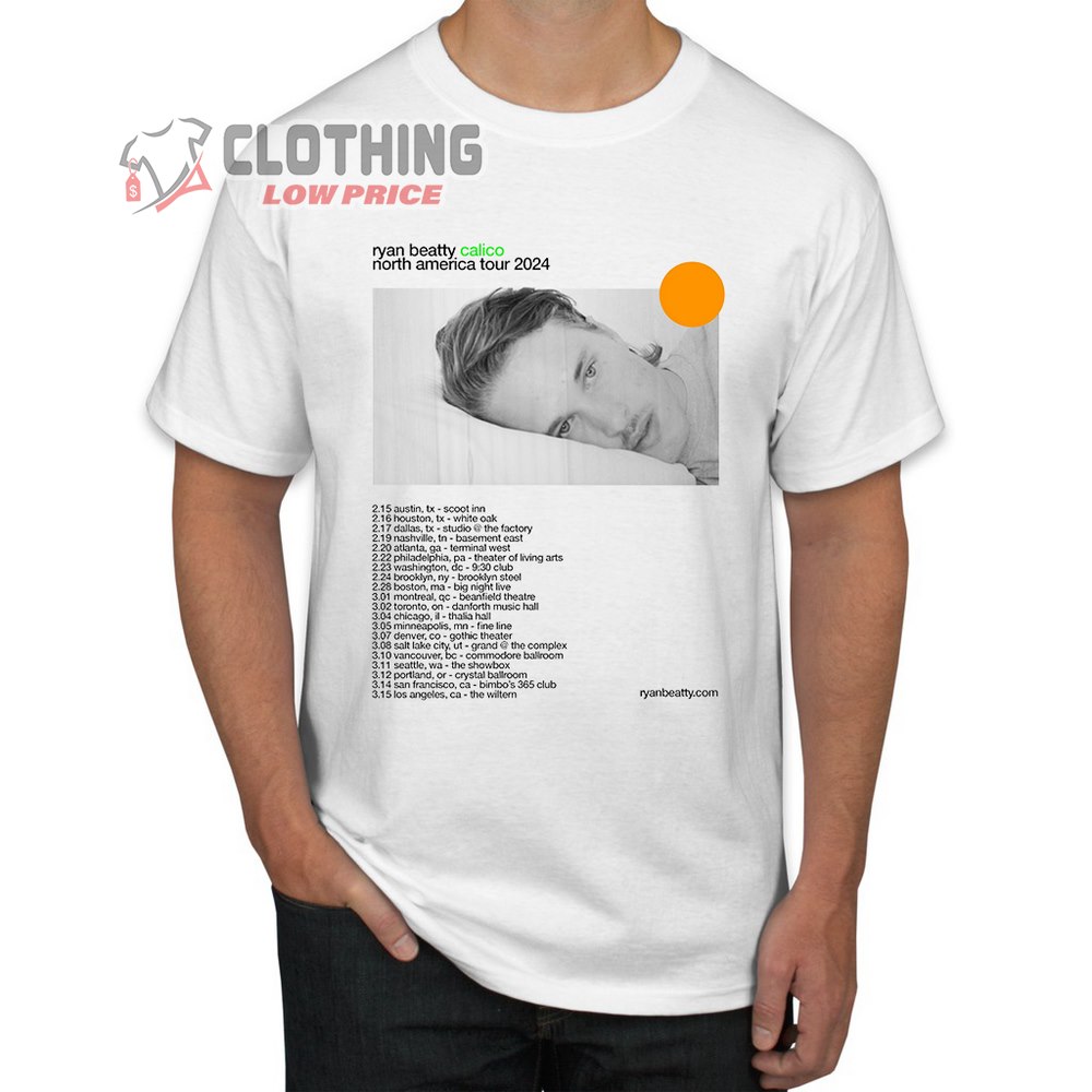 Ryan Beaty Tour Merch, Ryan Beaty 2024 Tour Dates Shirt, Ryan Beaty Calico North America Tour T-Shirt