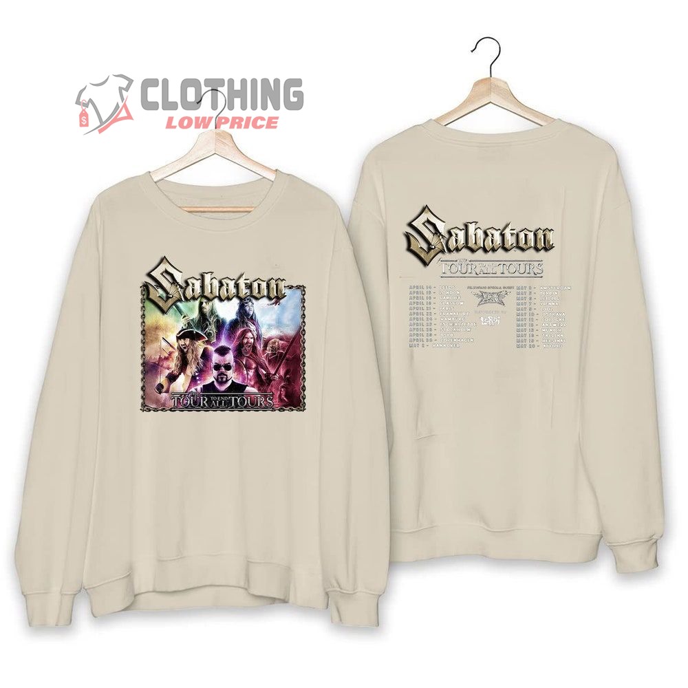 Sabaton Band Tour 2023 Merch European Leg Of The Tour To End All Tours 2023 Shirt Sabaton World Tour 2023 Tickets T-Shirt