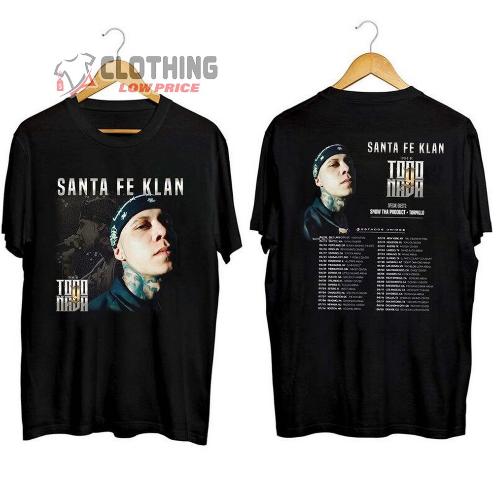 Santa Fe Klan Todo Y Nada 2023 Tour Merch, Santa Fe Klan 2023 Concert Shirt