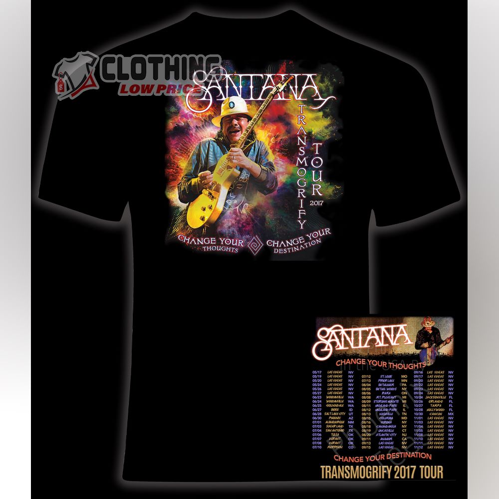 Santana Tour 2023 Europe Shirt, Santana Transmogrify Tour T- Shirt, Santana Tour 2023 Shirt