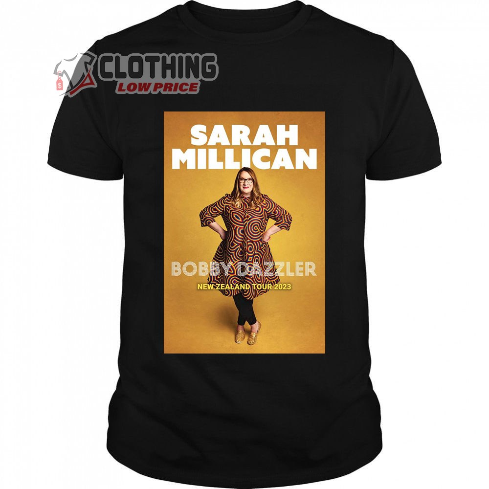 Sarah Millican Bobby Dazzler New Zealand Tour 2023 Merch, Sarah Millican World Tour 2023 T-Shirt