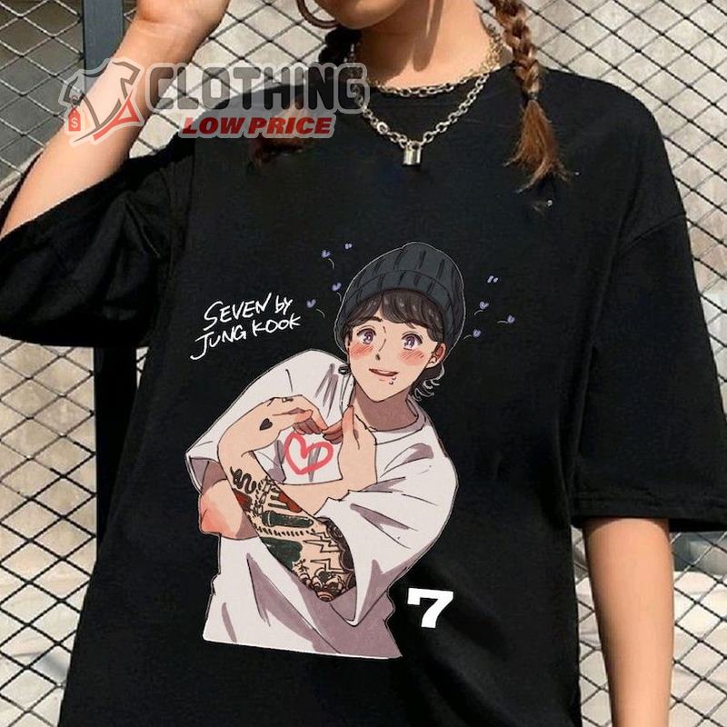 Seven By Jungkook Shirt, Jungkook Vintage Style Shirt, Jungkook Bangtan Boys Shirt