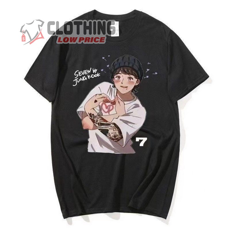 Seven By Jungkook T Shirt, Jungkook BTS Kpop Shirt