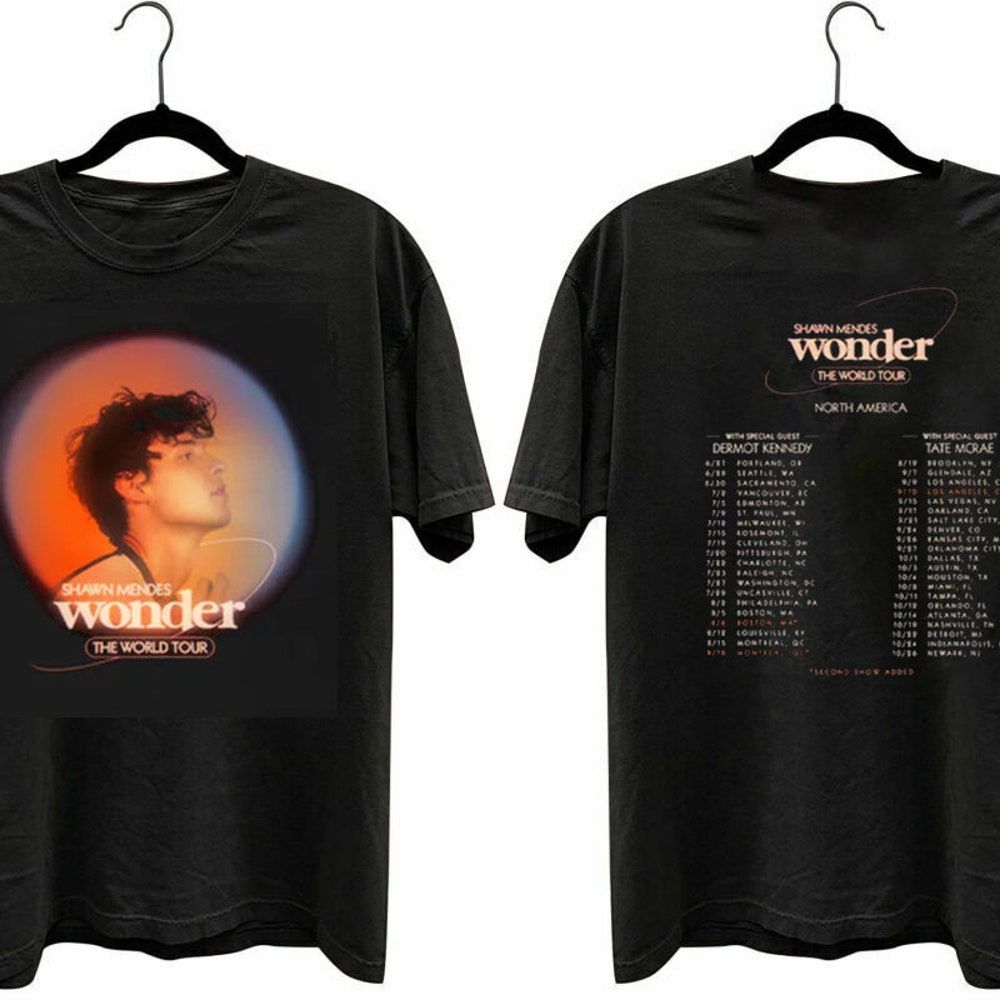 Shawn Mendes Wonder The World Tour 2022 Merch T-Shirt