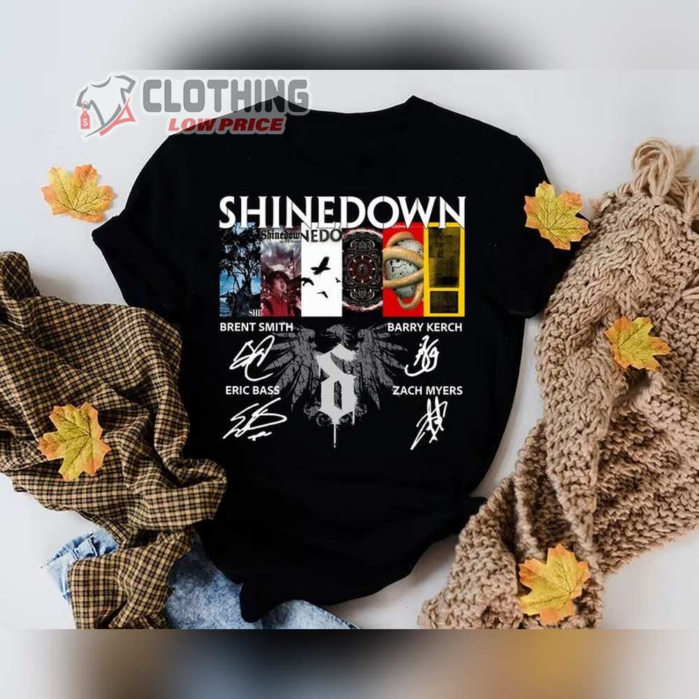 Shinedown Band Signatures Graphic Shirt, Shinedown Rock Band Tour 2023 Shirt, Shinedown The Revolutions Live Tour Merch