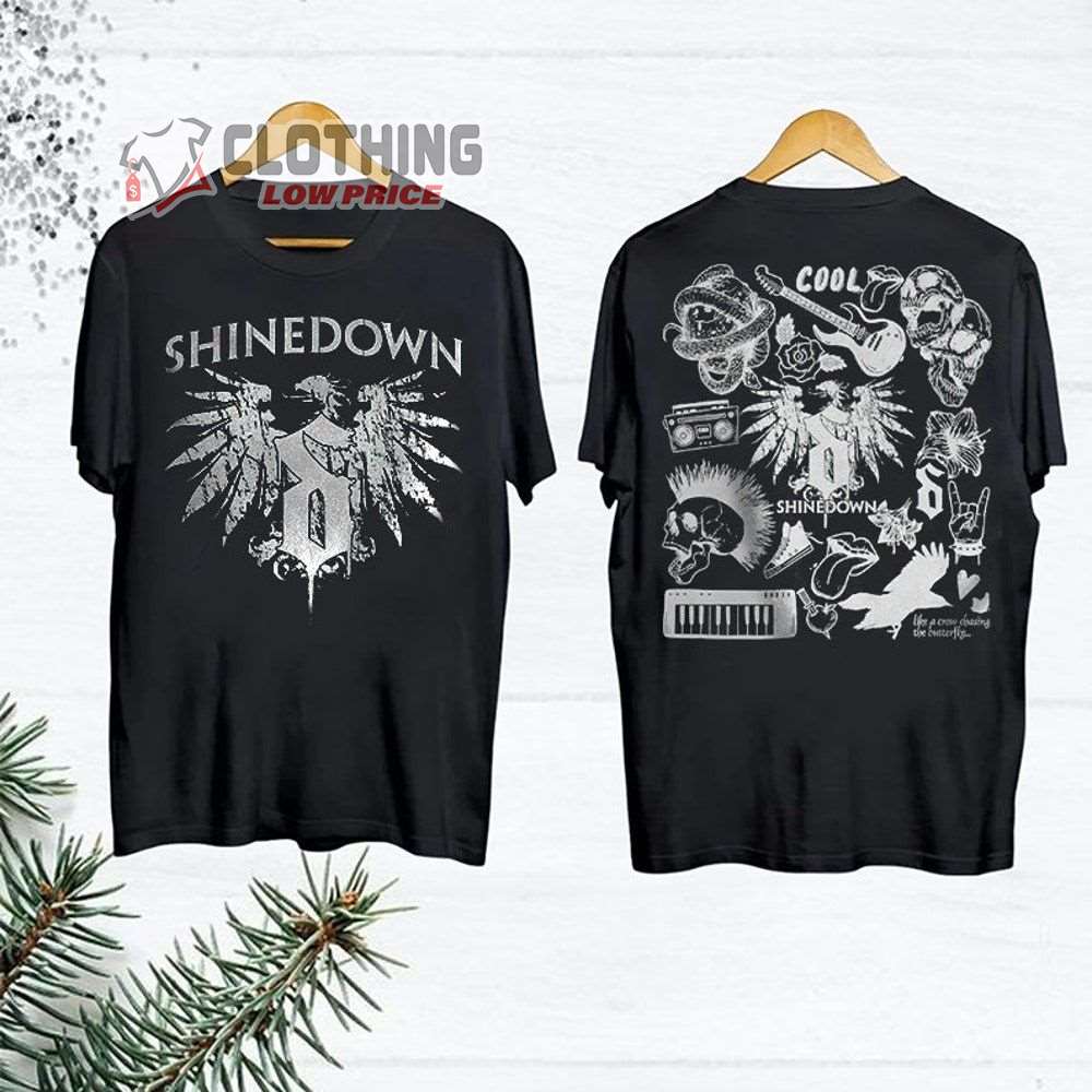 Shinedown Cool Merch, Shinedown The Revolutions Live Tour Shirt, Tour 2023 Shinedown Vintage Shirt, Shinedown Logo T-Shirt