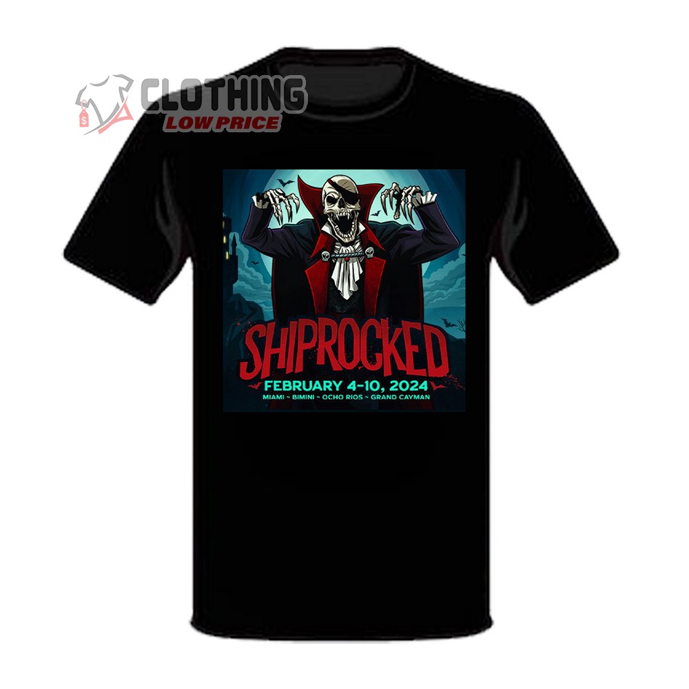 Shiprocked Pirate Skeleton Festival 2024 Poster T-Shirt