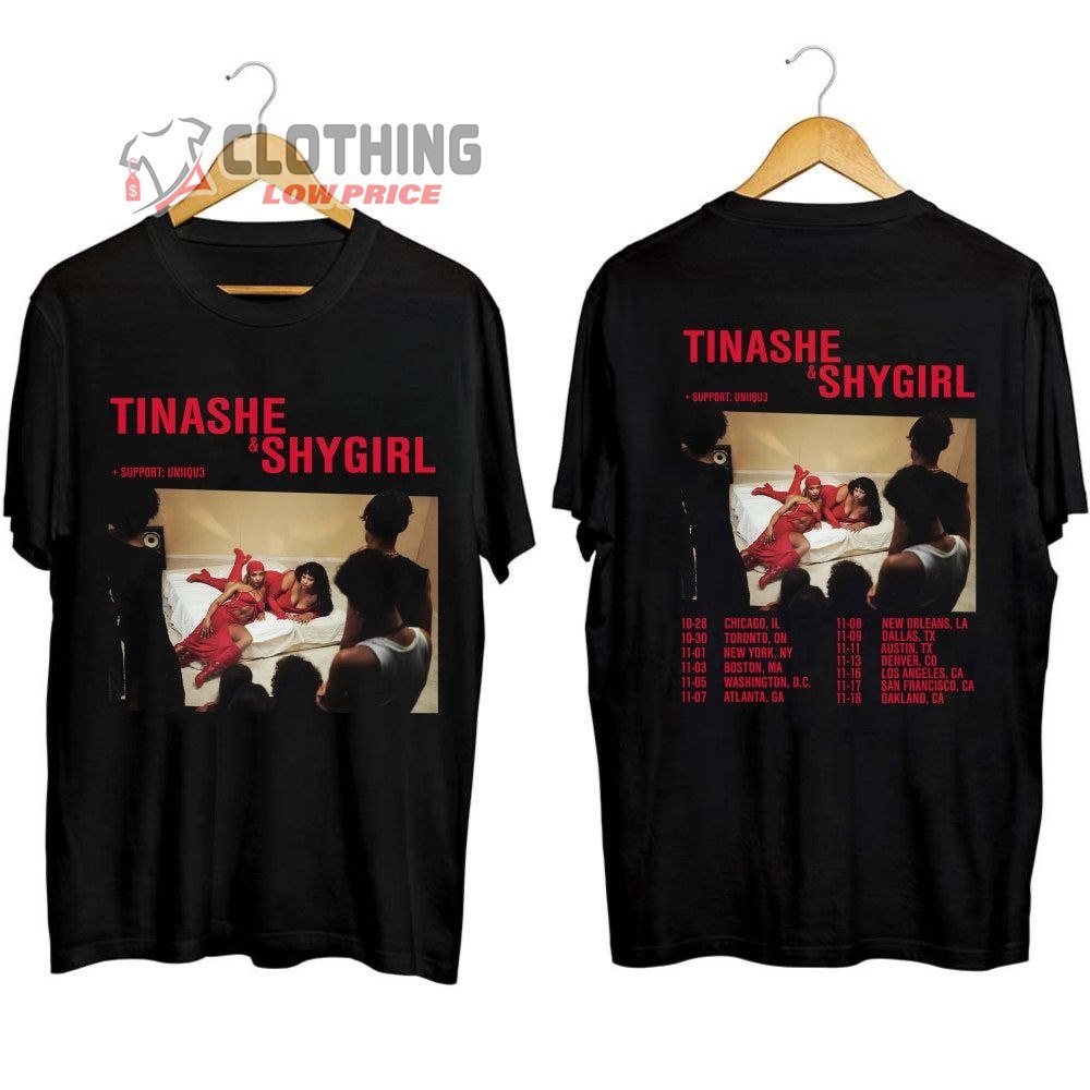 Shygirl And Tinashe Co-Headlining Tour 2023 Merch, Shygirl And Tinashe Fall Tour 2023 North American Shirt, Shygirl And Tinashe Tour Dates 2023 T-Shirt