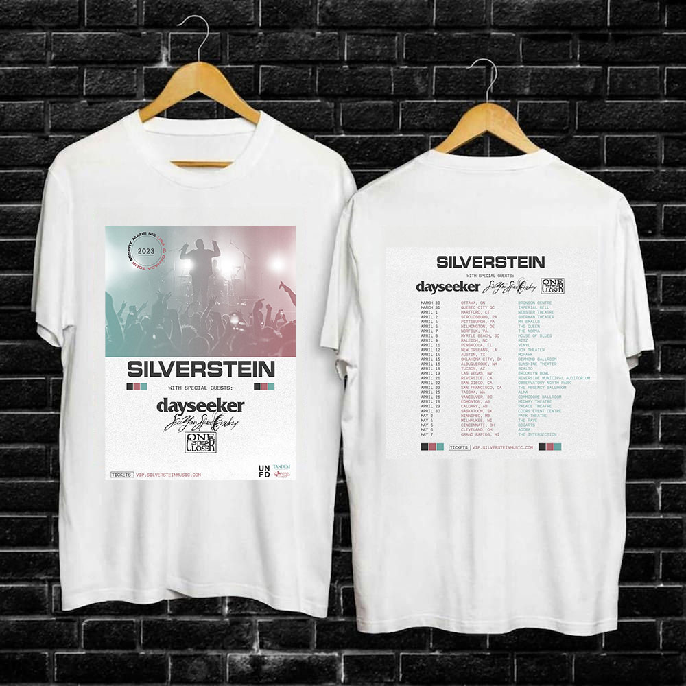 Silverstein World Tour 2023 With Dates Merch Silverstein World Tour 2023 With Special Guests T-Shirt