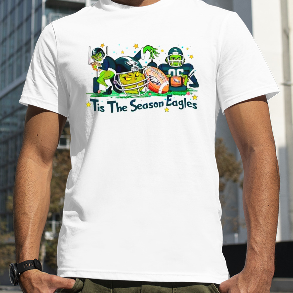 The Grinch tis the season Eagles football shirt