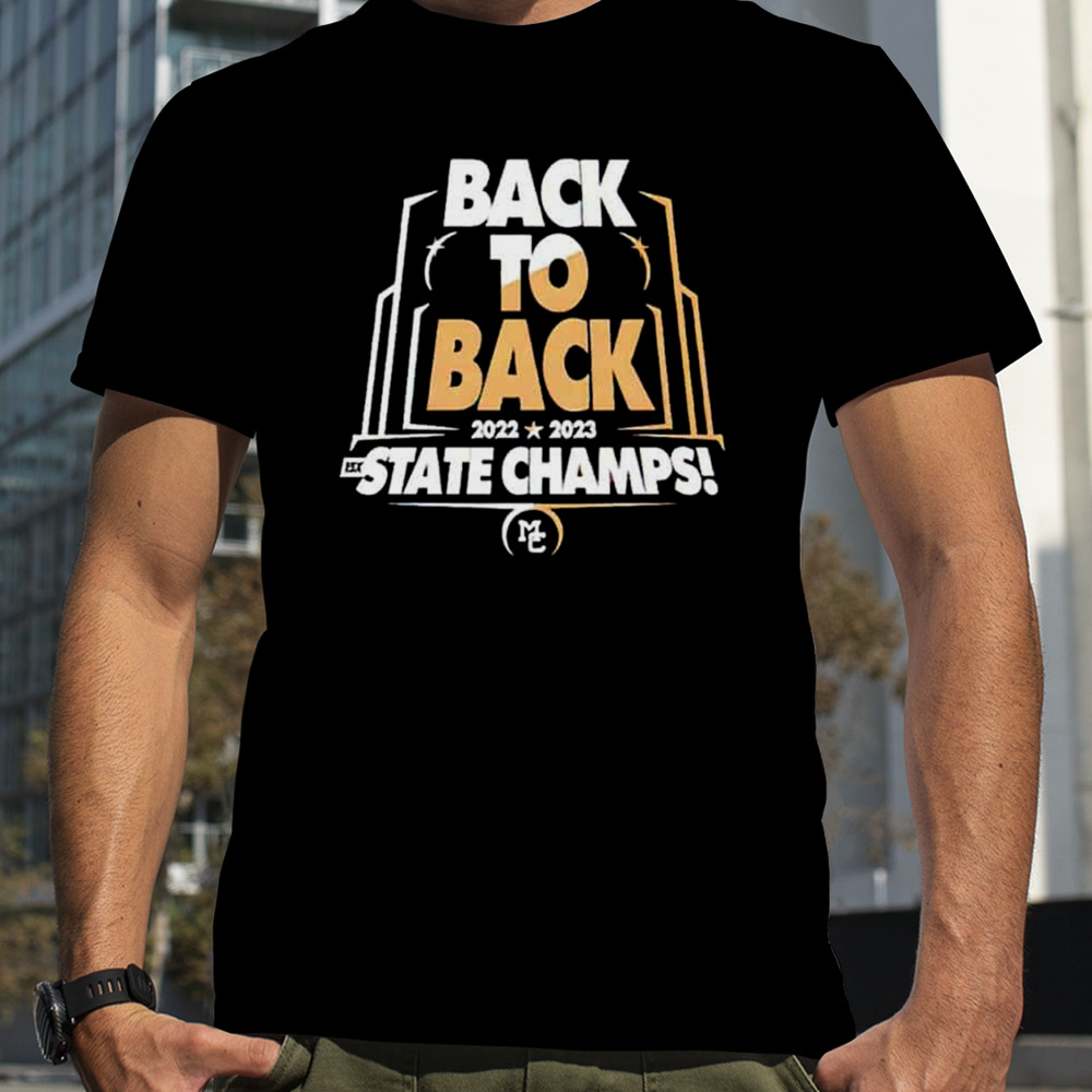 Back To Back 2022 2023 State Champs Caravan Football Logo T-Shirt