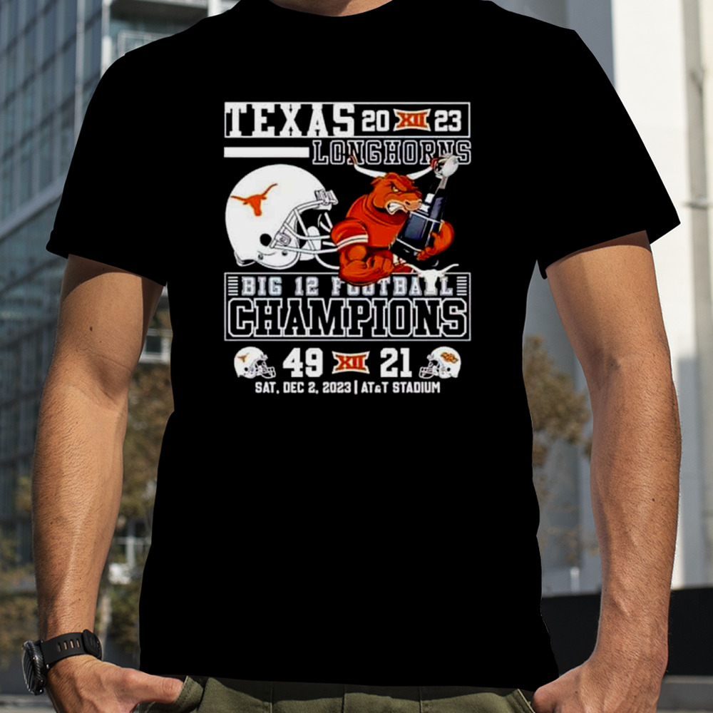 Bevo Texas Longhorns 2023 Big 12 Football Champions 49-21 T-Shirt