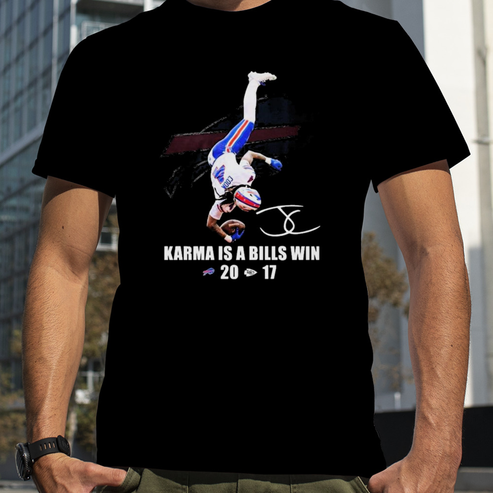 James Cook Karma is a Buffalo Bills win signature t-shirt