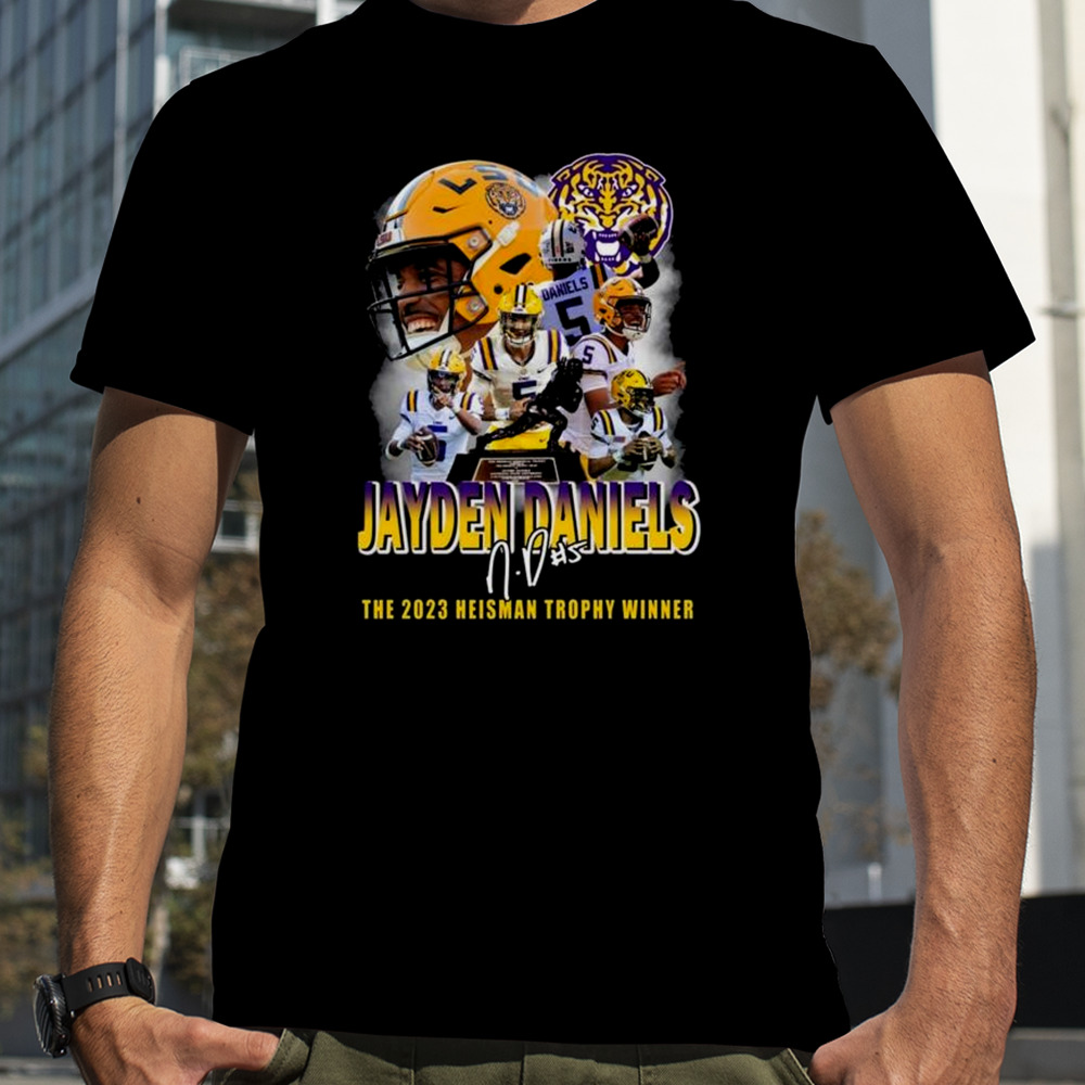 LSU Tigers Jayden Daniels The 2023 Heisman Trophy Winner Signature Shirt