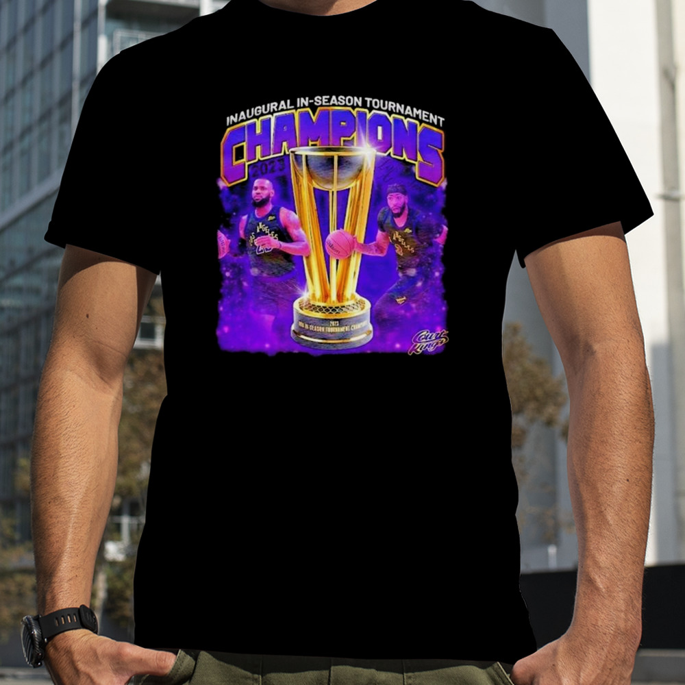 Los Angeles Lakers Lebron James And Anthony Davis Inaugural In Season Tournament Championship T-shirt