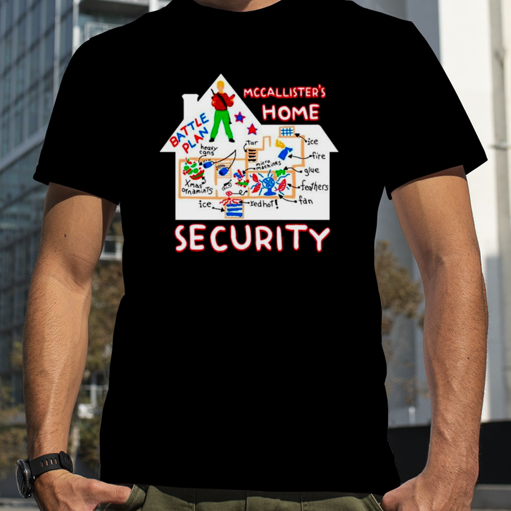 Mccallister’s home security battle plans alone Christmas shirt