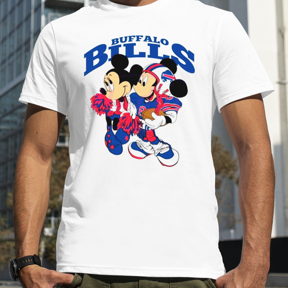 Mickey and Minnie Mouse Buffalo Bills football shirt