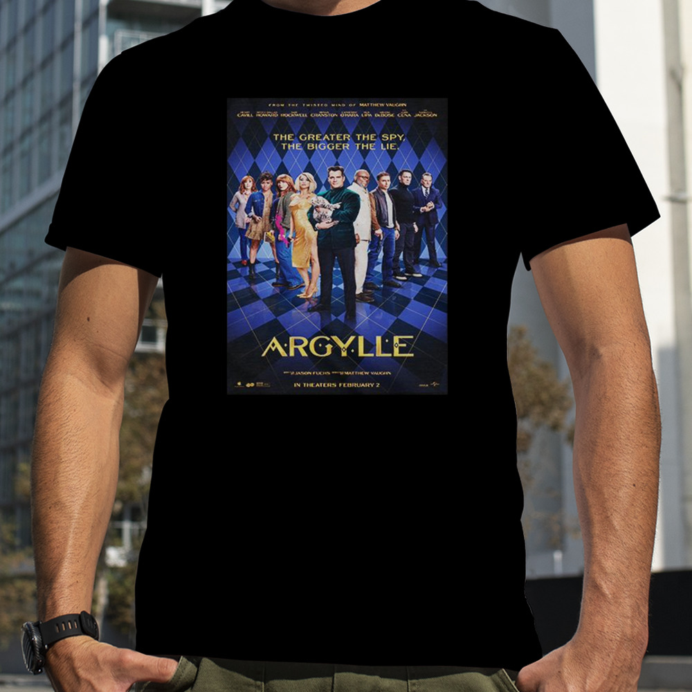 New Poster For Matthew Vaughn’s Argylle Henry Cavill John Cena Samuel L Jackson Dua Lipa T-Shirt