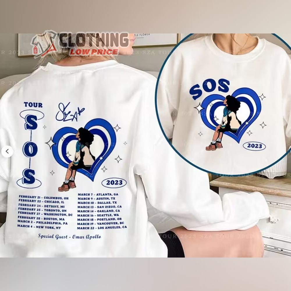 SZA SOS Concert 2023 Merch SZA SOS Good Days Shirt SZA SOS World Tour 2023 With Special Guest T-Shirt