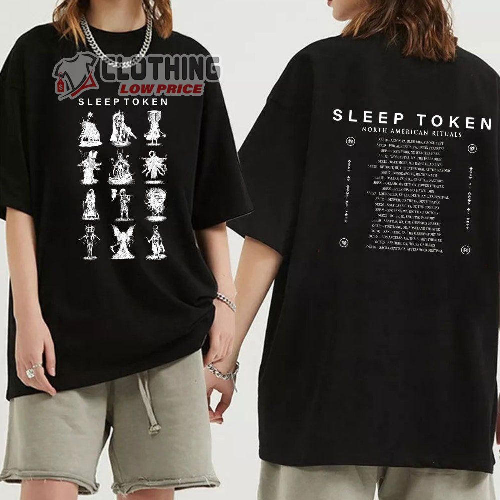 Sleep Token North America Tour 2023 Merch, Sleep Token World Tour 2023 Shirt, Sleep Token Rock Band Tour 2023 Setlist T-Shirt