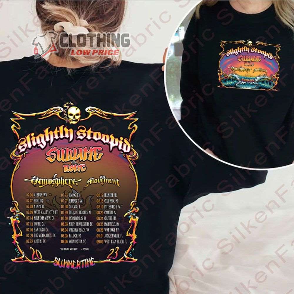 Slightly Stoopid Summertime Tour Dates 2023 Merch, Slightly Stoopid World Tour 2023 Setlist T-Shirt