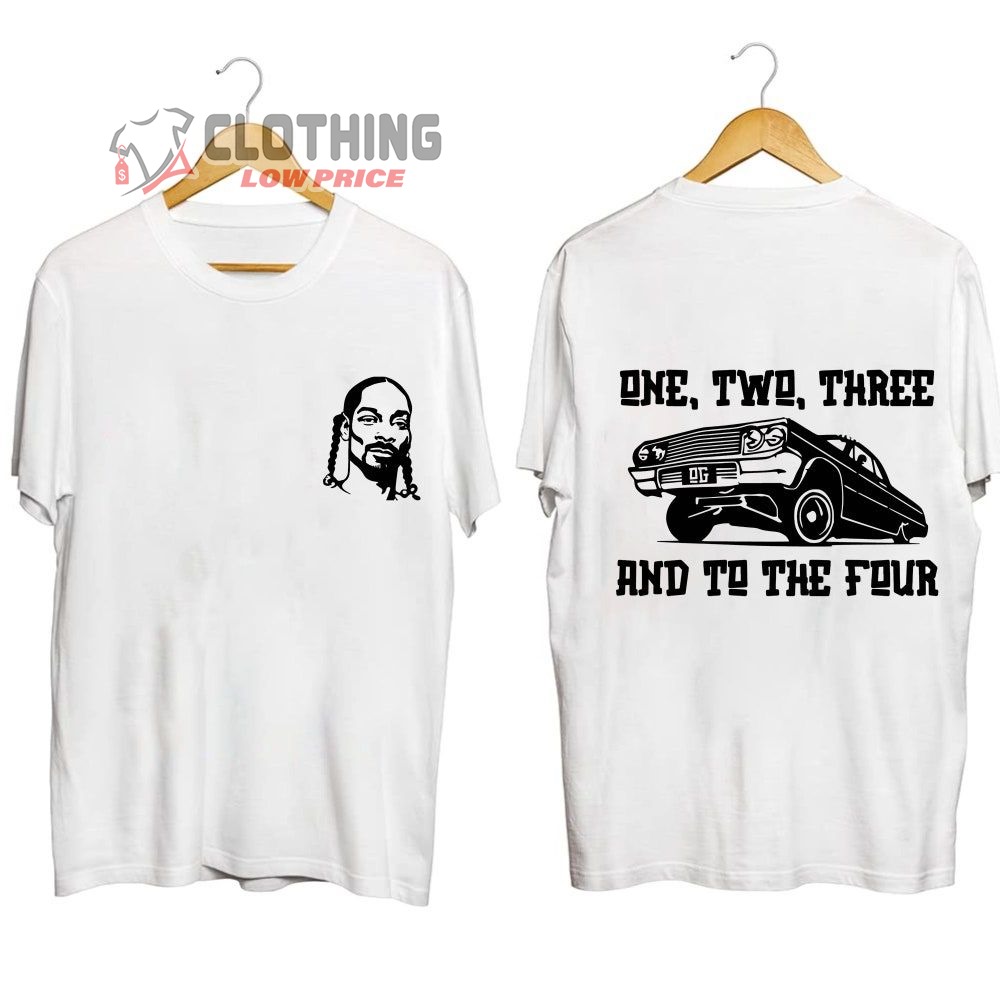 Snoop Dog One Two Three And To The Four Merch, Snoop Dog 2023 Shirt, Snoop Dog Tour 2023 T-Shirt