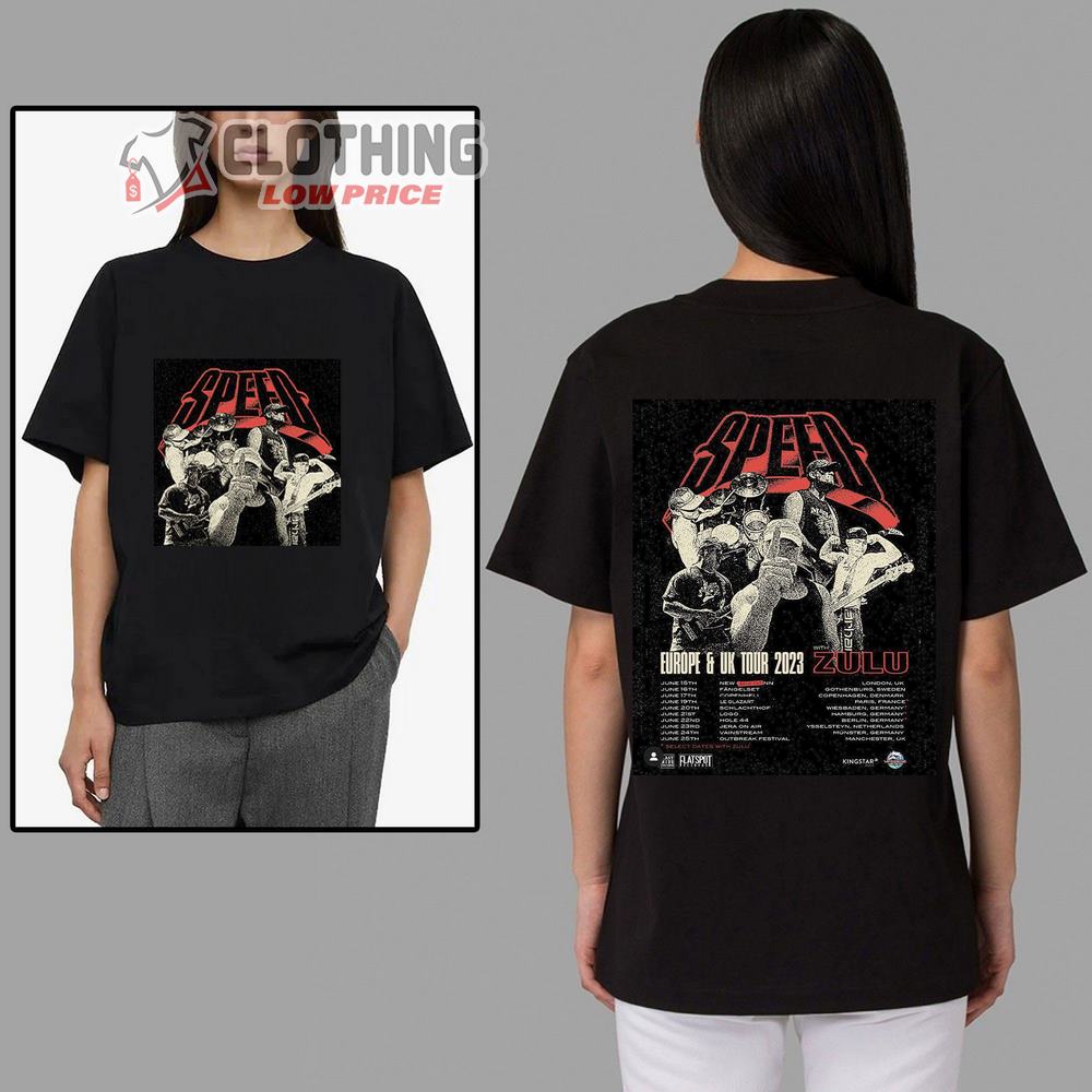 Speed And Zulu EU-UK Tour June 2023 Merch, Speed Europe And UK Tour Dates 2023 Zulu T-Shirt