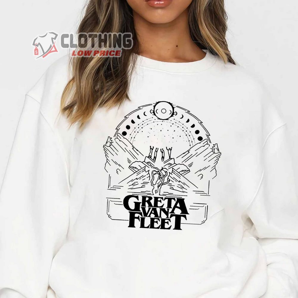 Starcatcher World Tour 2024 Merch, Greta Van Fleet Tour 2024 Sweater, Greta Van Fleet Moon Phase Sweatshirt