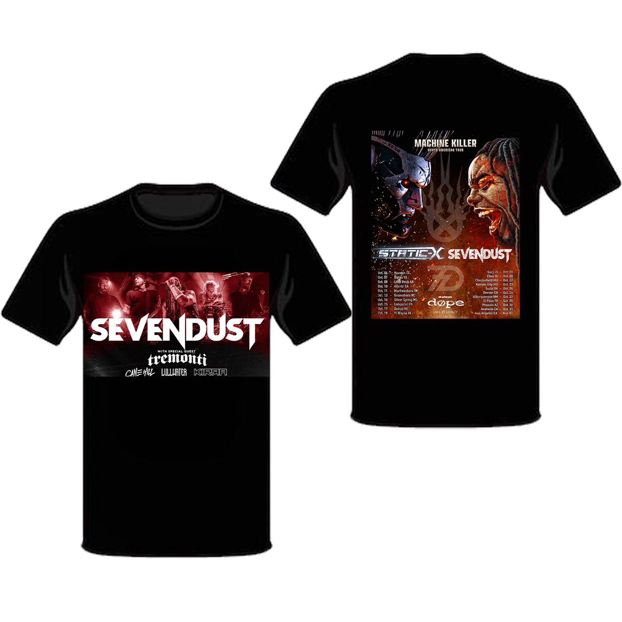 Static-X And Sevendust - The Sylvee 2024 Merch, Sevendust & Static-X Announce Winter 2024 Tour Dates T-Shirt