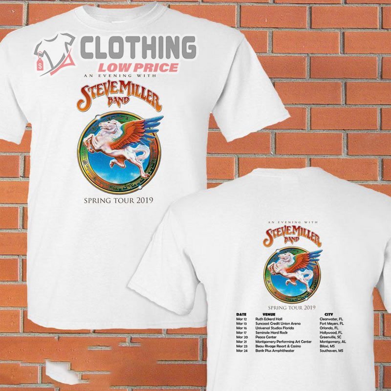 Steve Miller Band Tour 2023 T- Shirt, Evening With Steve Miller Band Spring Tour Concert 2019 Shirt, Steve Miller Band Concert Merch