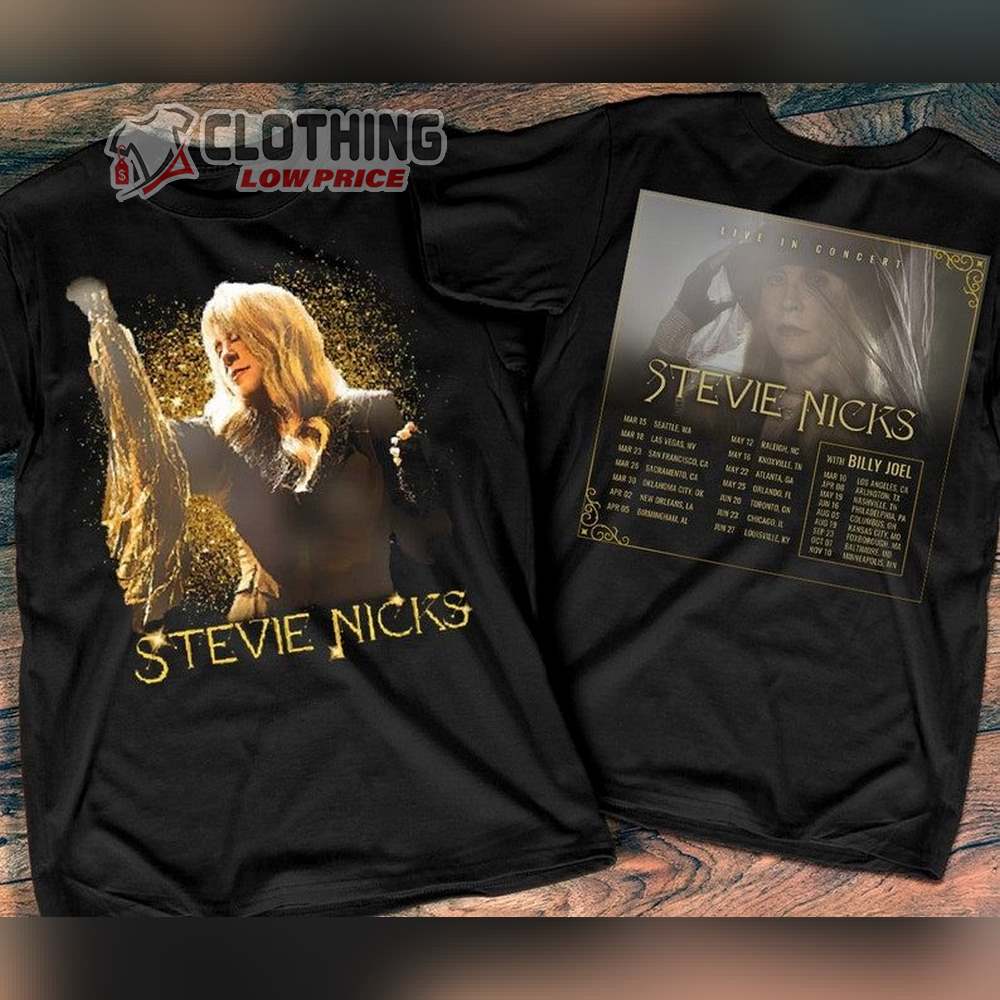 Stevie Nicks With Billy Joey Tour 2023 Shirt, Two Icons One Night Tour 2023 T-Shirt